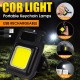 COB Rechargeable Keychain Light Şarj Edilebilir Mini Mıknatıslı El Feneri